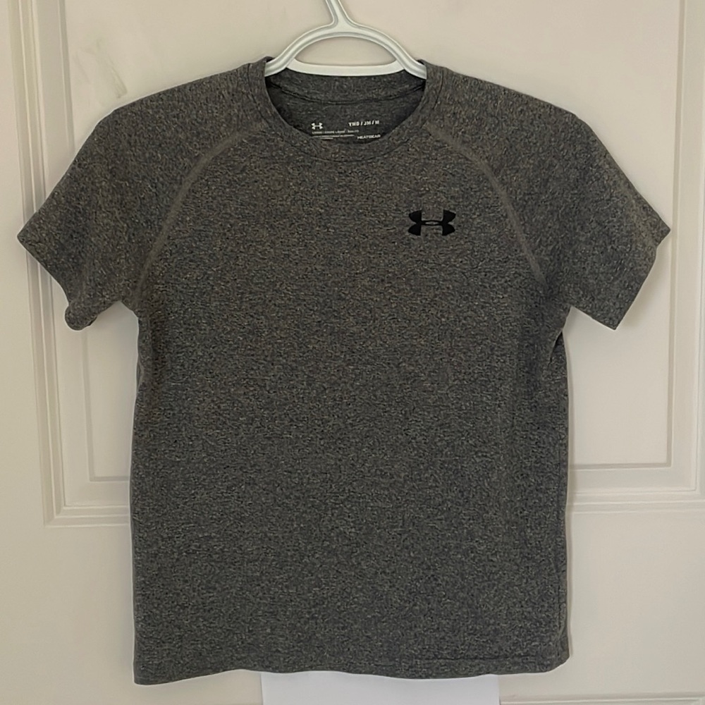 Under Armour Gray Heat Gear Tee Youth Medium